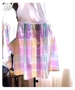 Pastel A line/ Circle Skirt from Italy, Small